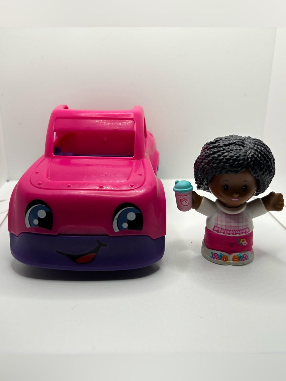 Fisher-Price Little People Barbie Pink Convertible with Figure Toddler Toy